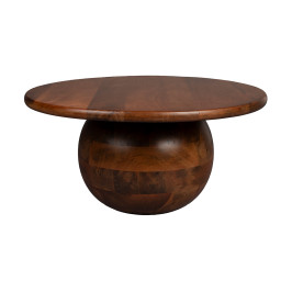 Bolvorm salontafel van hout