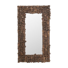 Grote houten spiegel