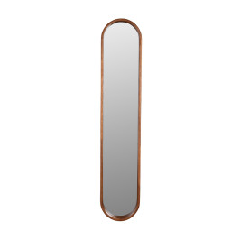 Ovale spiegel donker hout