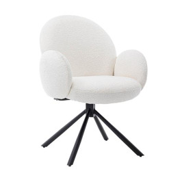 Boucle stoel met ronde vormen