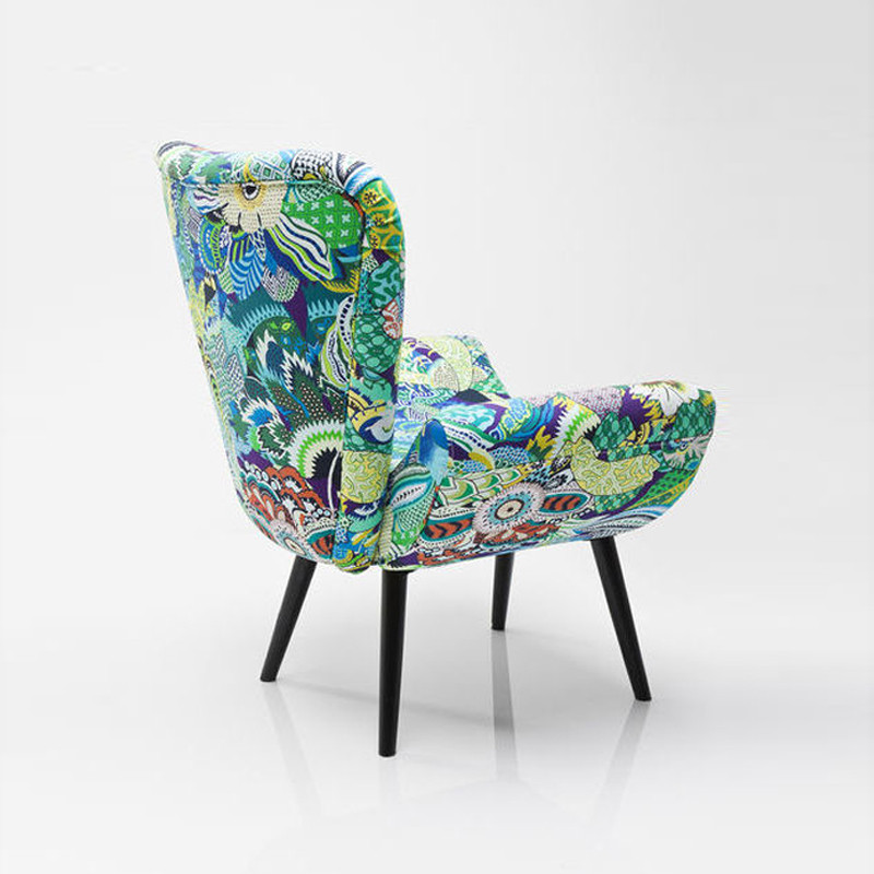 honderd stoomboot Rechthoek Kare Design Madagaskar | Kleurrijke fauteuil met print | LUMZ
