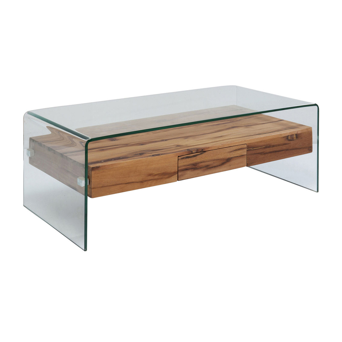 Kare Design Modern Nature Salontafel glas en hout 83856 LUMZ