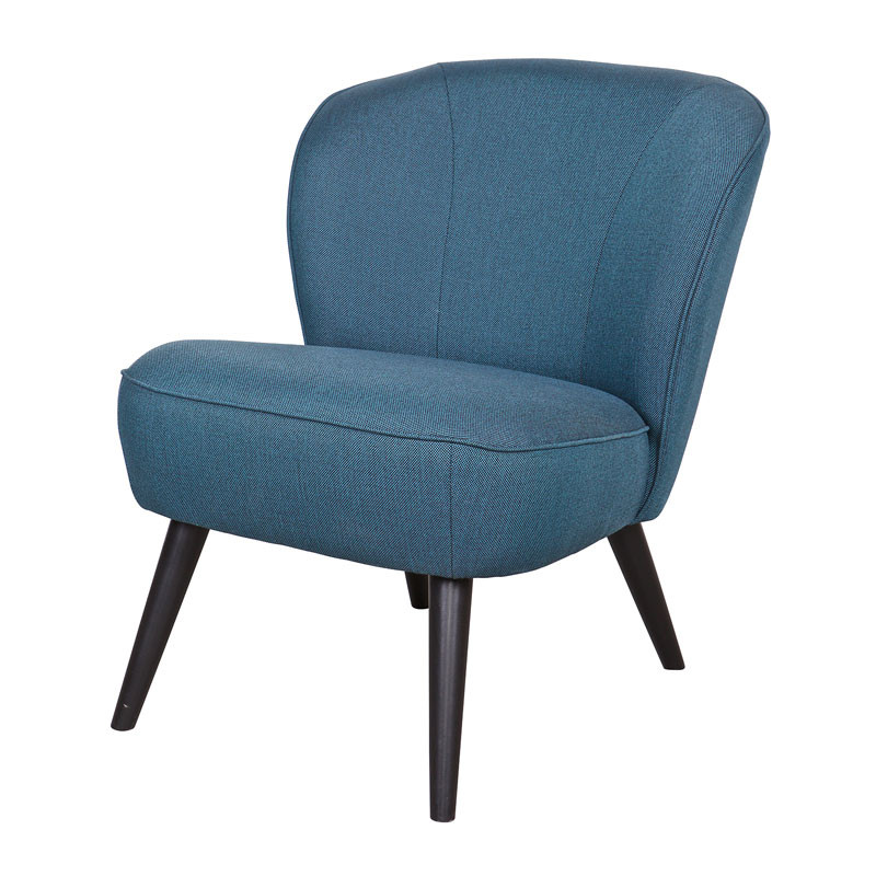 Woood Sara Stoffen donkerblauwe fauteuil LUMZ