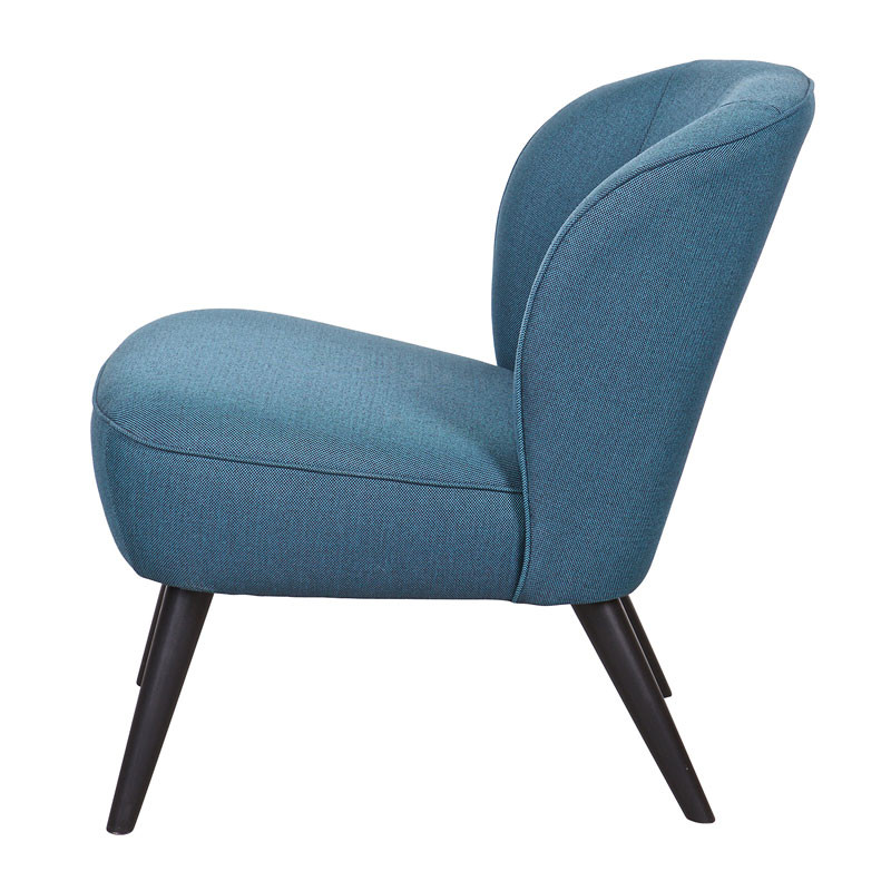 Woood Sara Stoffen donkerblauwe fauteuil LUMZ